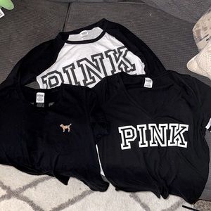 PINK black and white shirt bundle